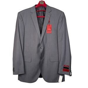 Bocaccio Uomo Mens 3pc Suit Vest Pants Size 44L Grey Pinstripe Corporate Classic